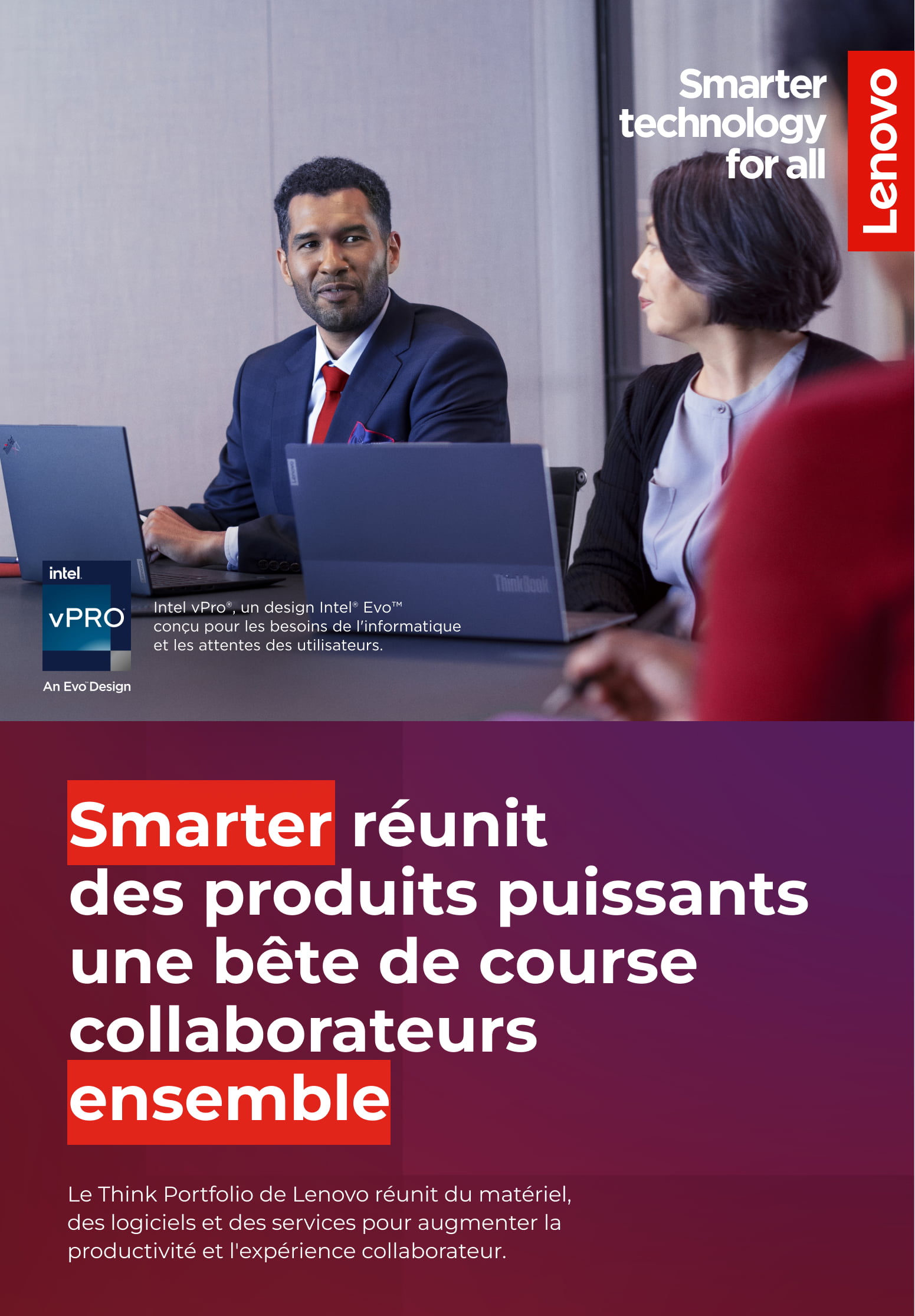 Smarter r&eacute;unit des produits puissants une b&ecirc;te de course collaborateurs ensemble