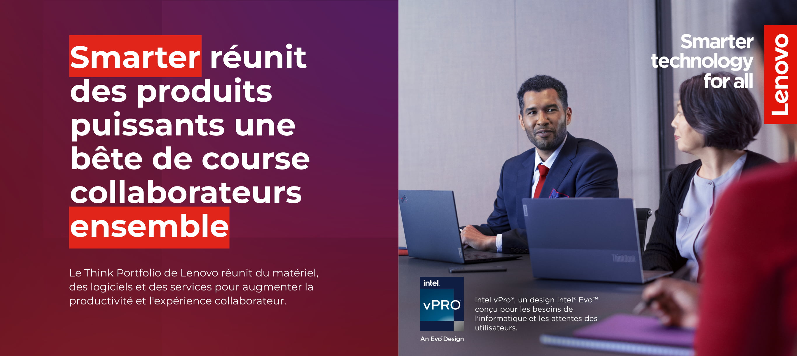 Smarter r&eacute;unit des produits puissants une b&ecirc;te de course collaborateurs ensemble